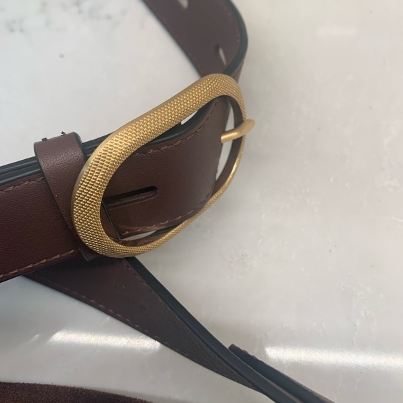 Rag and Bone Brown Leather Suede Saddle Crossbody Bag - Picture 6 of 11